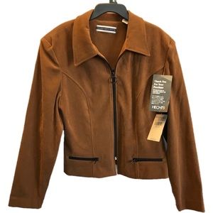 NWT | AMANDA SMITH PETITES | JACKET | BROWN | 10P